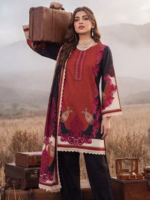 Al Zohaib Colors Printed Linen Unstitched 3Pc Suit D-01