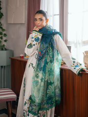 RajBari Parisa Premium Embroidered Lawn Unstitched 3Pc Suit D-05