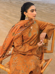 Rang Rasiya Carnation Embroidered Lawn Unstitched 3Pc Suit D-08 ISLA
