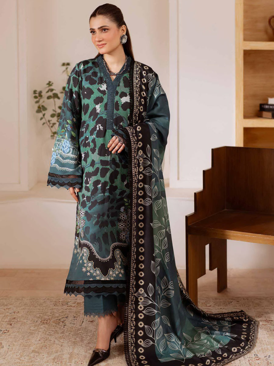 Nureh Signature Printed Marina Unstitched 3Pc Suit SP-183