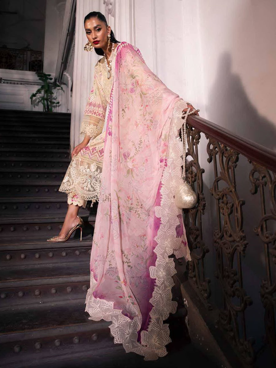 Nureh Glam Girl Embroidered Lawn Unstitched 3Pc Suit GL-14