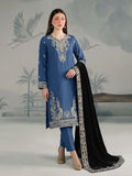 Zeenia Winter Pearls Embroidered Chamki Fabric Unstitched 3Pc Suit D-02