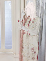 Noir by Humdum Embroidered Slub Linen Unstitched 3Pc Suit D-02