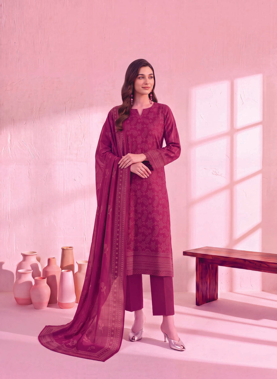 Zeenia Marina Digital Printed Linen Unstitched 3Pc Suit JS-04