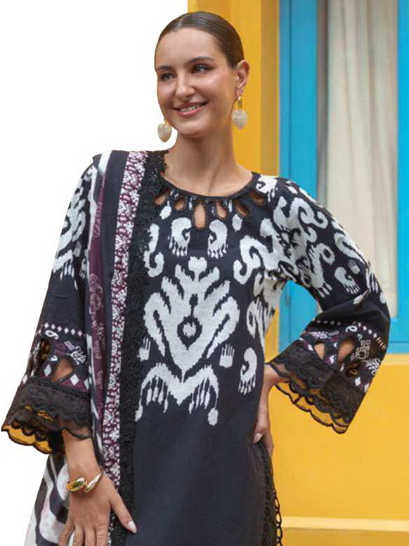 AL Zohaib Colors Digital Printed Khaddar Unstitched 3Pc Suit CK-10