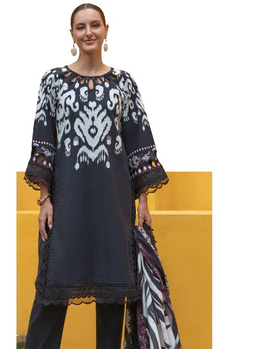 AL Zohaib Colors Digital Printed Khaddar Unstitched 3Pc Suit CK-10
