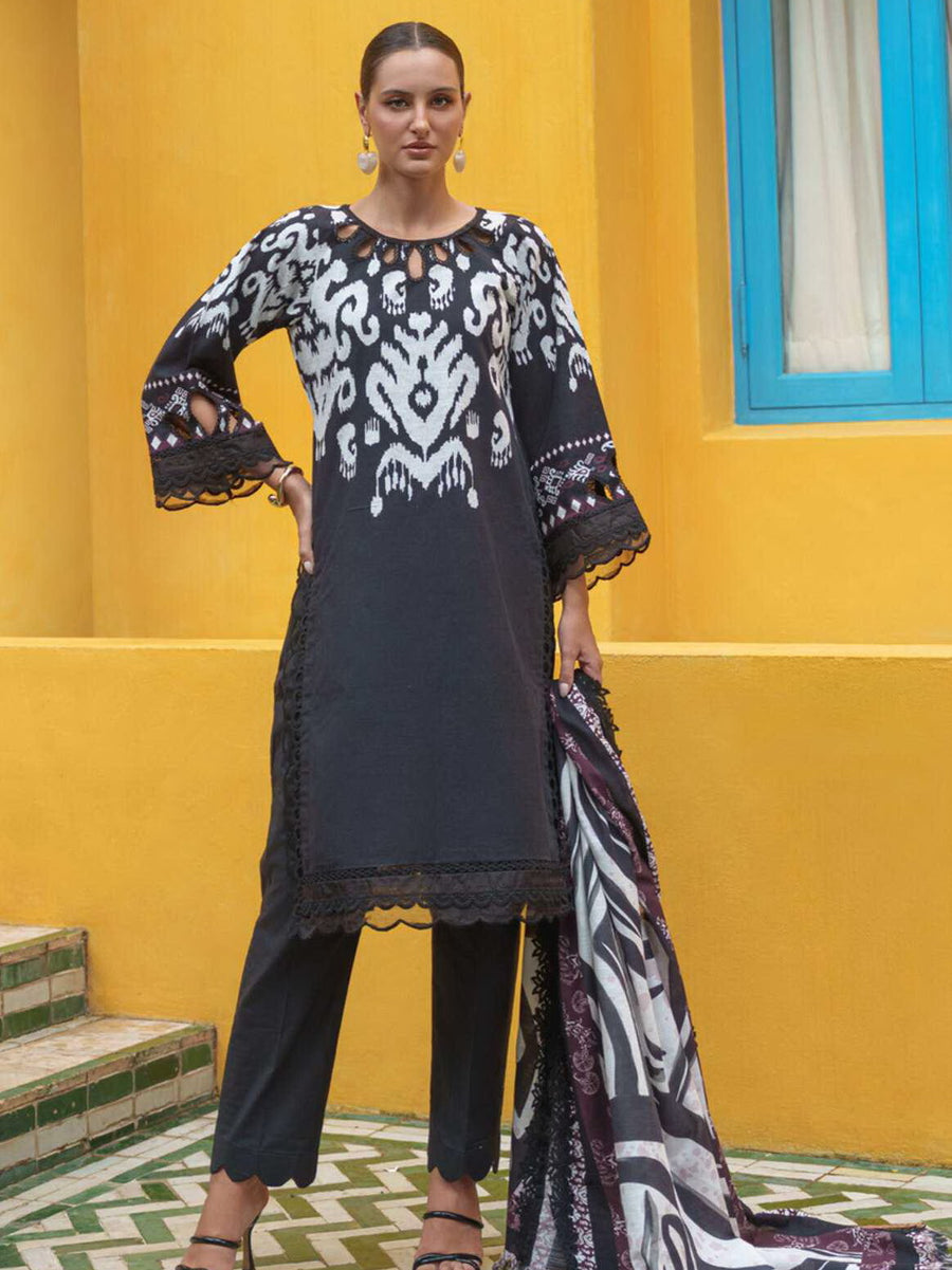 AL Zohaib Colors Digital Printed Khaddar Unstitched 3Pc Suit CK-10