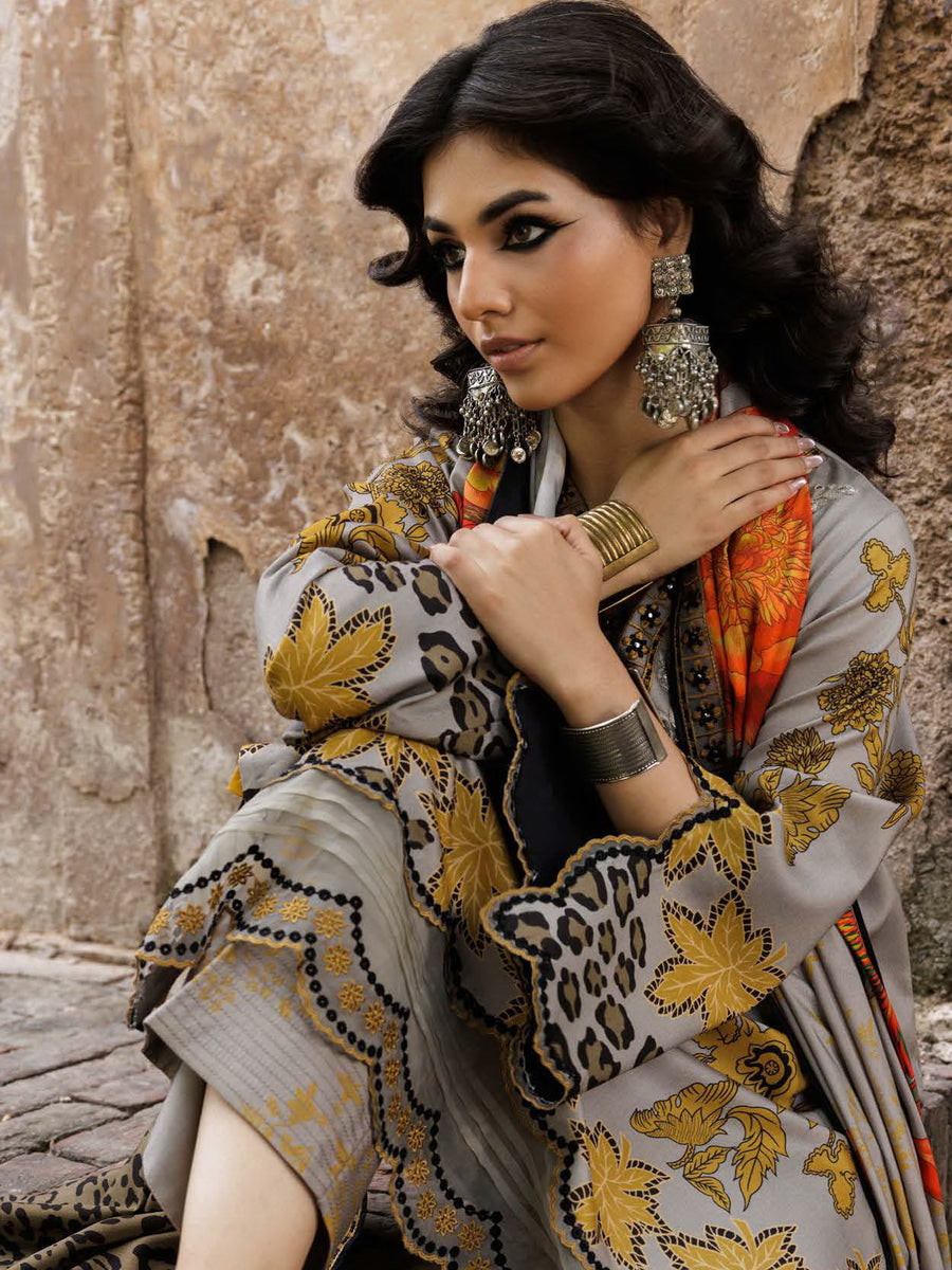 Charizma Combination Vol-02 Embroidered Linen Unstitched 3Pc Suit CCW6-14