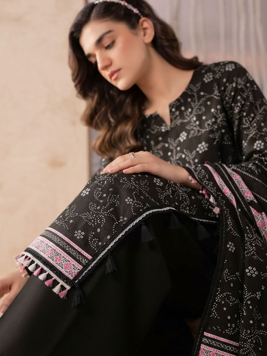 Sooz-e-Winter by Fiza Noor Printed Khaddar Unstitched 3Pc Suit D-01