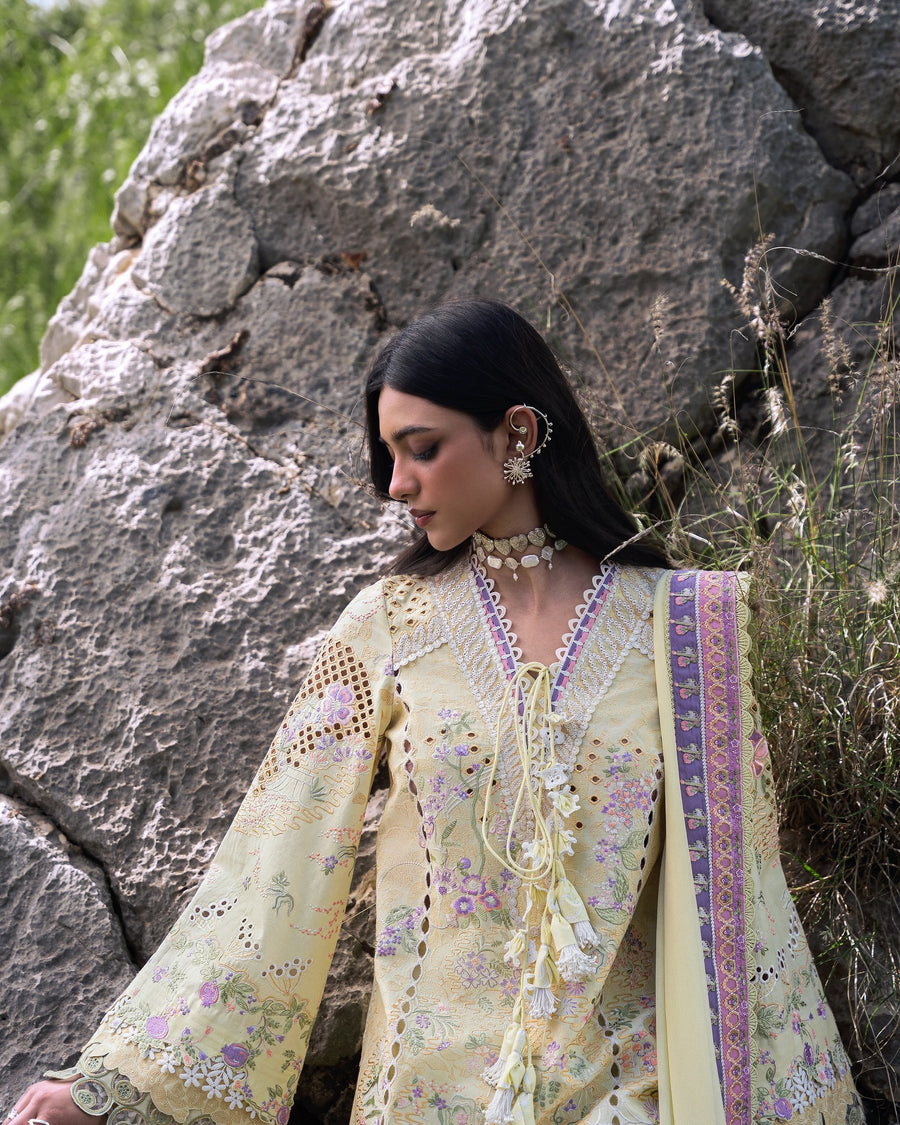 Suffuse by Sana Yasir Eid Lawn Unstitched Embroidered 3Pc Suit - TELYA