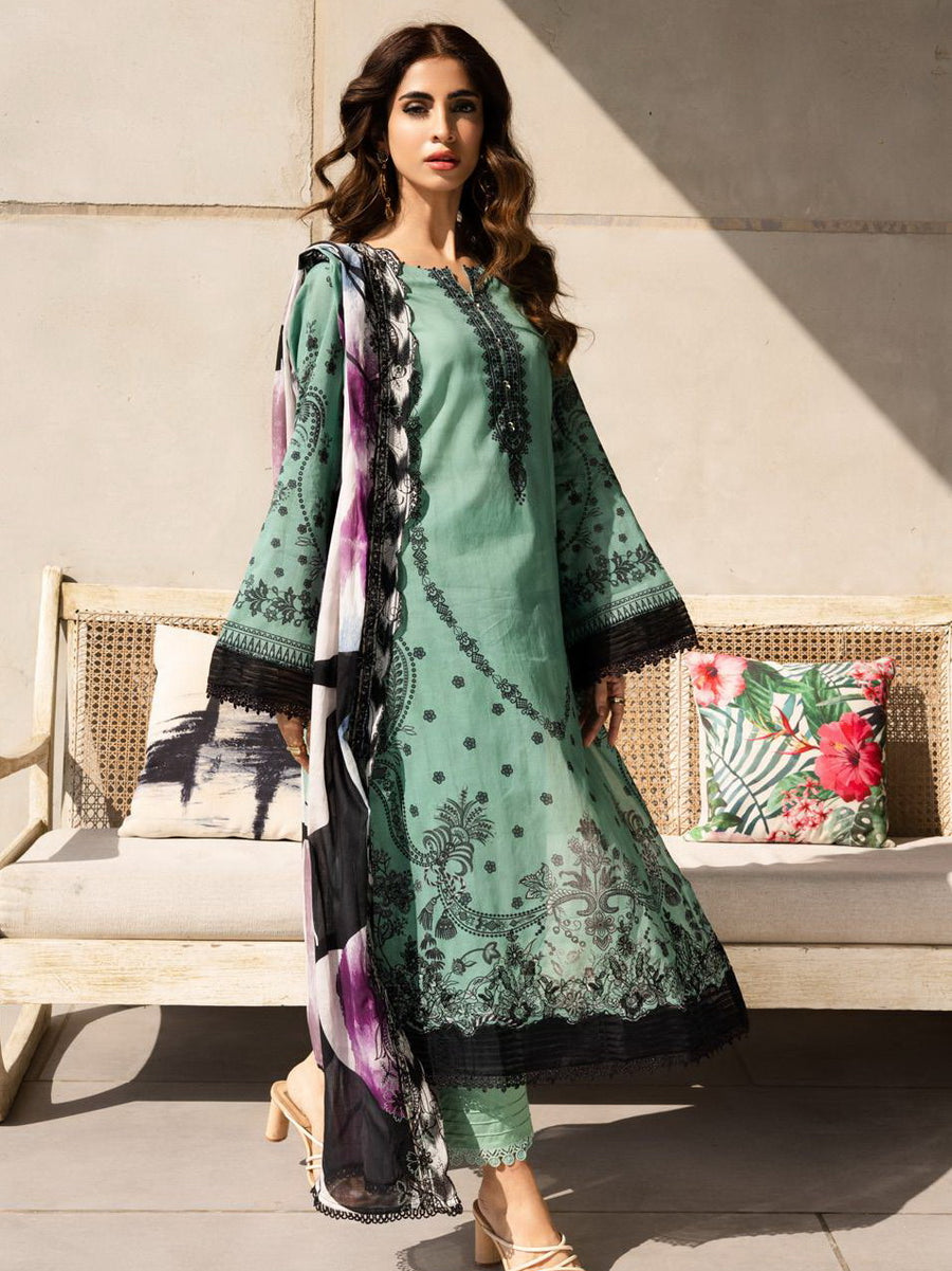 Riaz Arts Aafreen Embroidered Lawn Unstitched 3Pc Suit AF-165