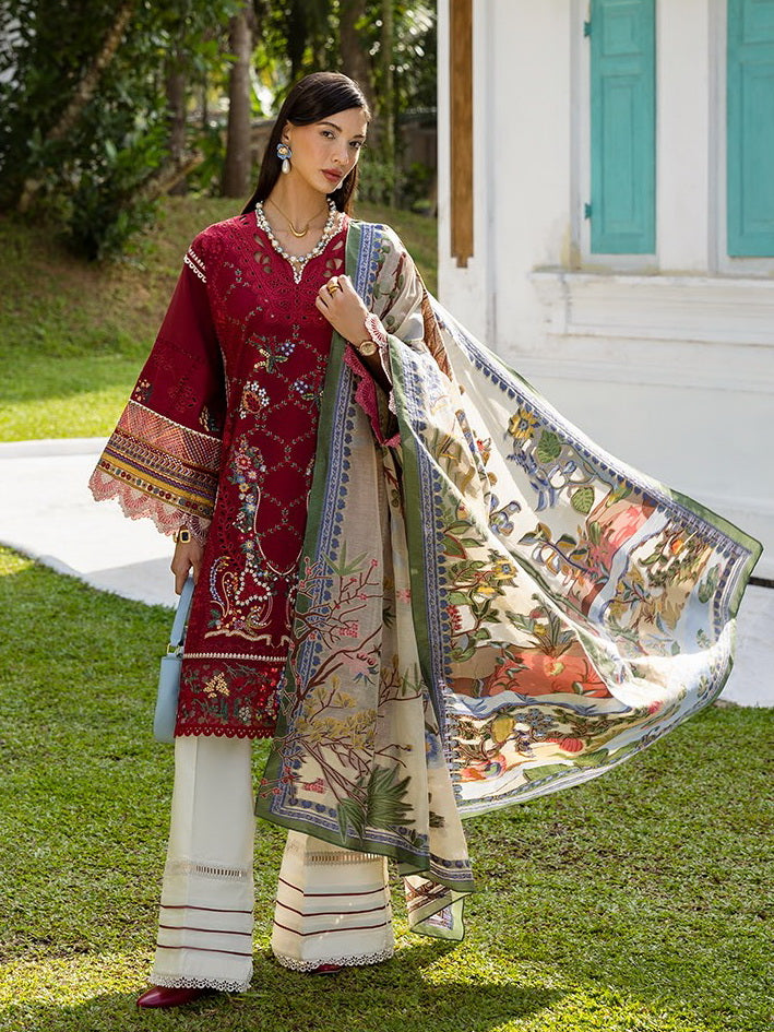 Esmel Mon Tresor Luxe Lawn Unstitched Embroidered 3Pc Suit ESL25-04