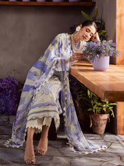 NUREH Signature Prints Unstitched Printed Lawn 3Pc Suit SP-159