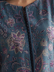 Coco by Zara Shahjahan Winter Unstitched Khaddar 3Pc Suit D-02B MIST