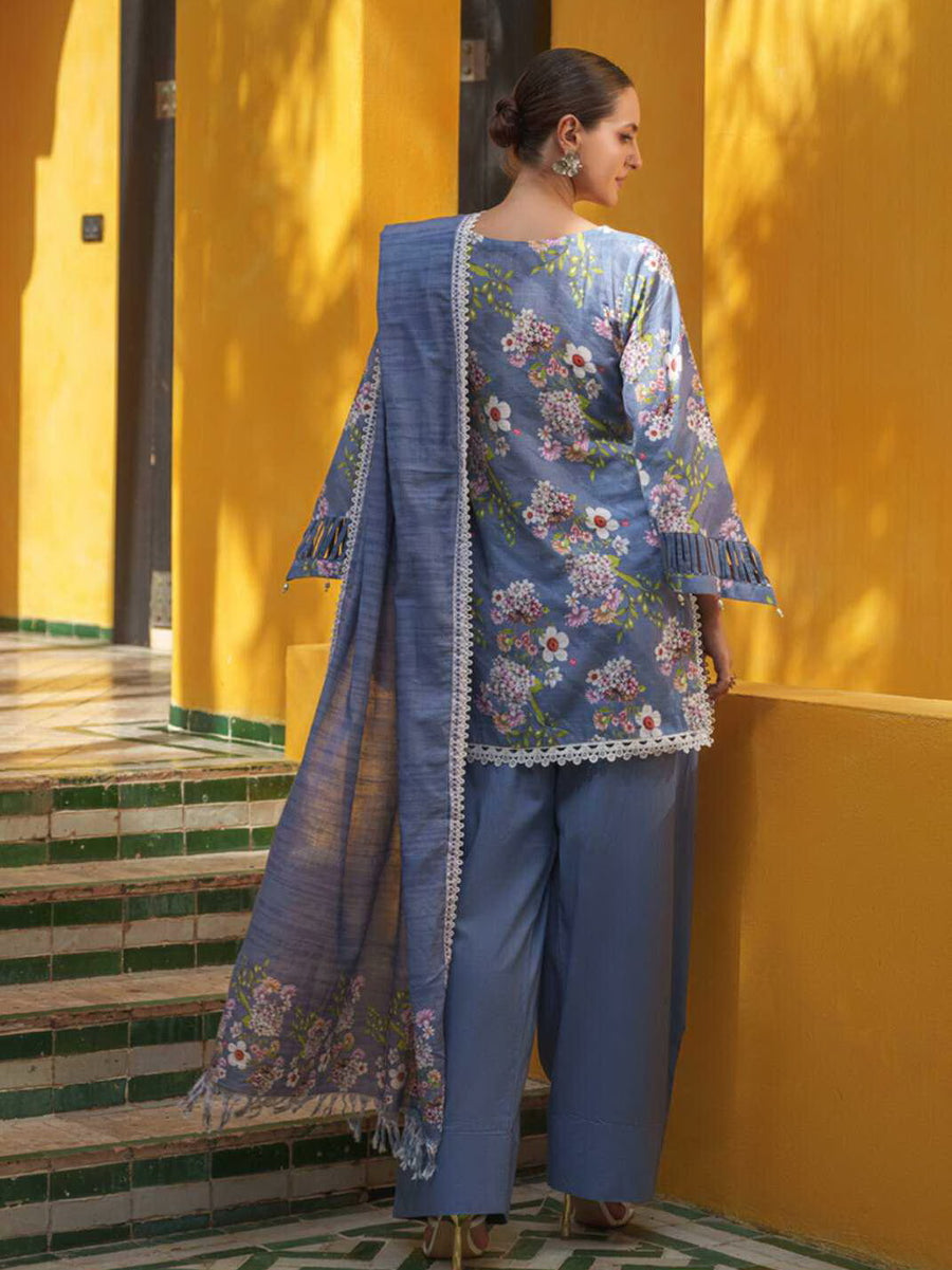 AL Zohaib Colors Digital Printed Khaddar Unstitched 3Pc Suit CK-12