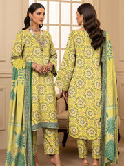 Ittehad X Bin Ameer Premium Karandi Unstitched Printed 3Pc Suit D-02