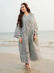 NUREH Khuwab Embroidered Swiss Lawn Unstitched 3 Piece Suit NE-145
