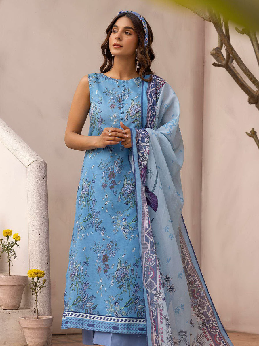 Motifz Rang Vol-01 Digital Printed Lawn Unstitched 3Pc Suit 5436-Paisley
