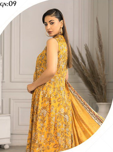 Motifz Zohra Vol-02 Digital Printed Lawn Unstitched 3Pc Suit D-09