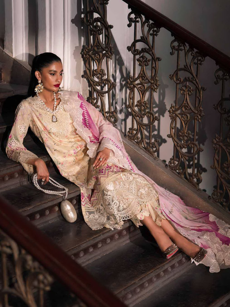 Nureh Glam Girl Embroidered Lawn Unstitched 3Pc Suit GL-14