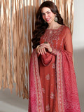 Azure Ensembles Embroidered Chiffon Unstitched 3Pc Suit D-01 IZKA