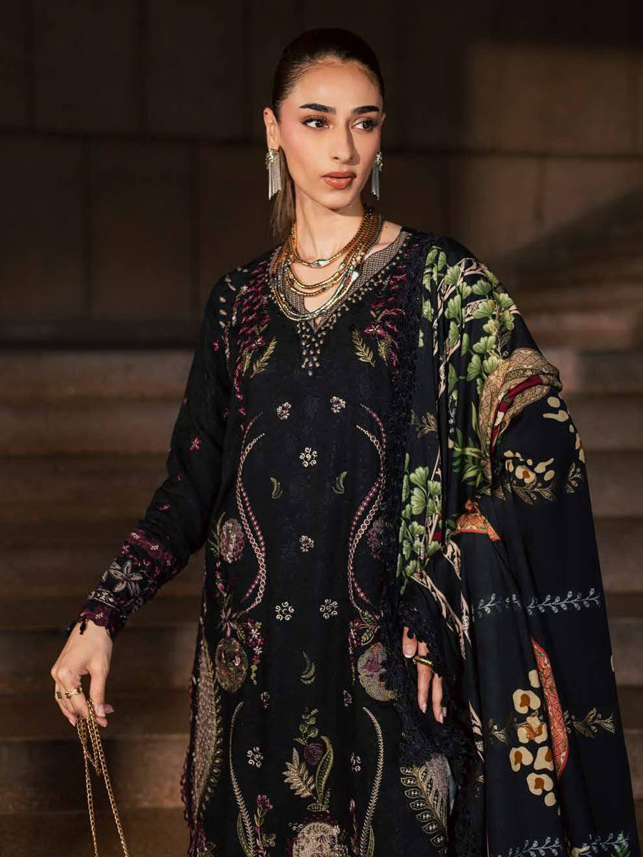 NUREH Maya Embroidered Linen Unstitched 3Pc Suit NW-128