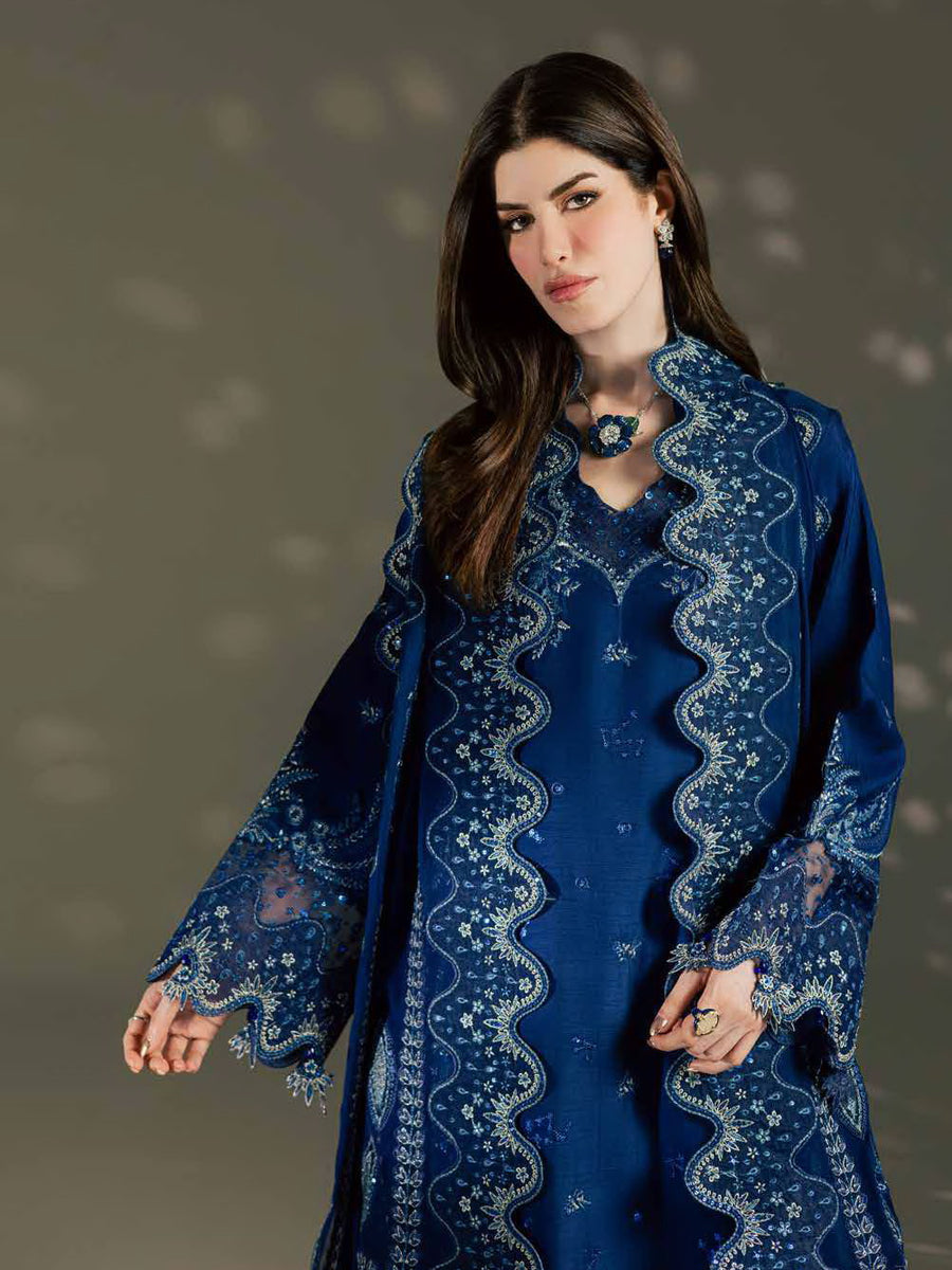 Nureh The Silk Embroidered Premium Silk Unstitched 3Pc Suit S-34