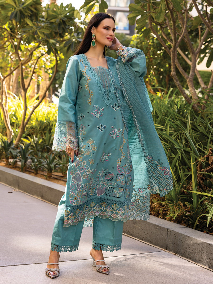 Rang Rasiya Carnation Embroidered Lawn Unstitched 3Pc Suit D-14 ARIANA