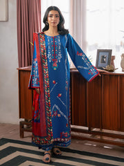 RajBari Parisa Premium Embroidered Lawn Unstitched 3Pc Suit D-09