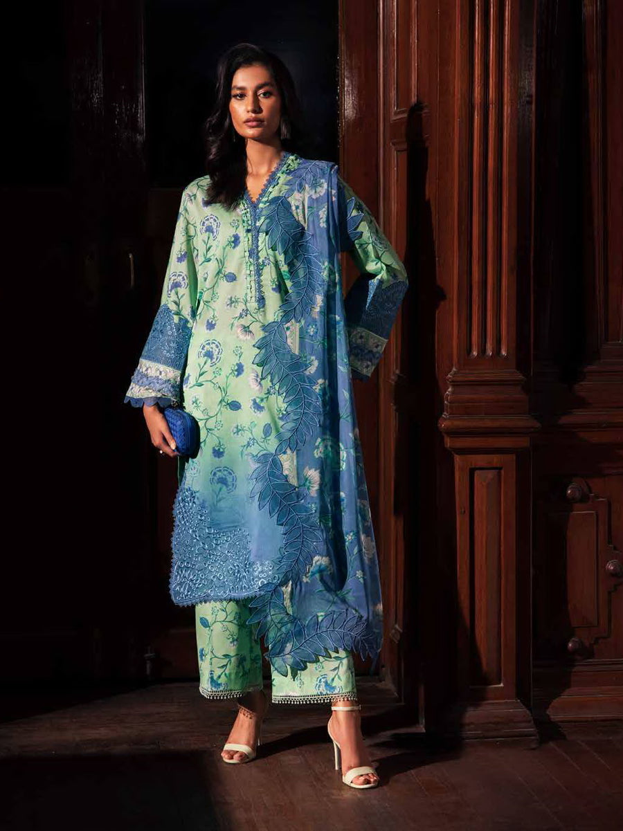 Nureh Glam Girl Embroidered Lawn Unstitched 3Pc Suit GL-15
