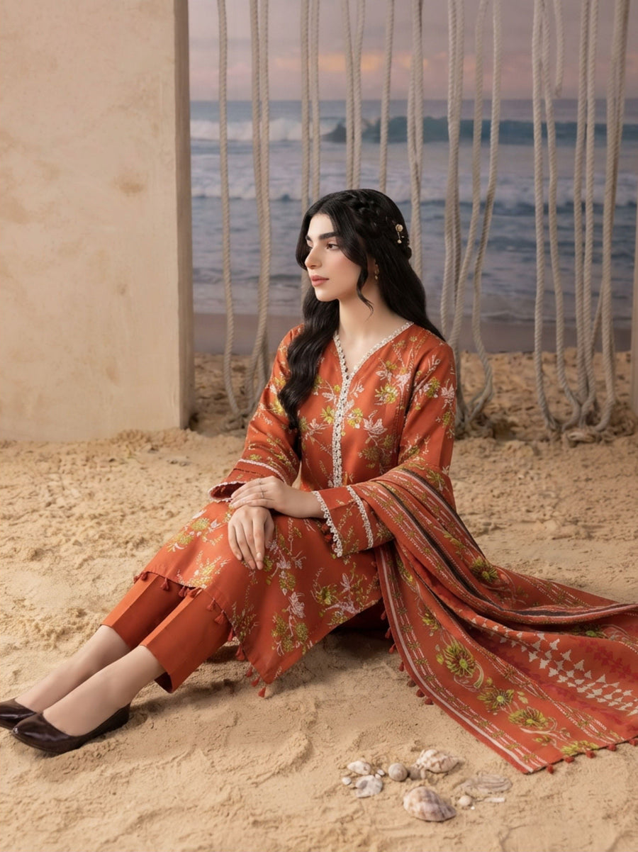 Sooz-e-Winter by Fiza Noor Printed Khaddar Unstitched 3Pc Suit D-07