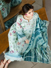 Riaz Arts Aafreen Embroidered Lawn Unstitched 3Pc Suit AF-166