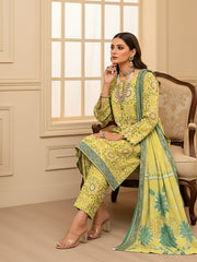 Ittehad X Bin Ameer Premium Karandi Unstitched Printed 3Pc Suit D-02
