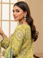 Ittehad X Bin Ameer Premium Karandi Unstitched Printed 3Pc Suit D-02