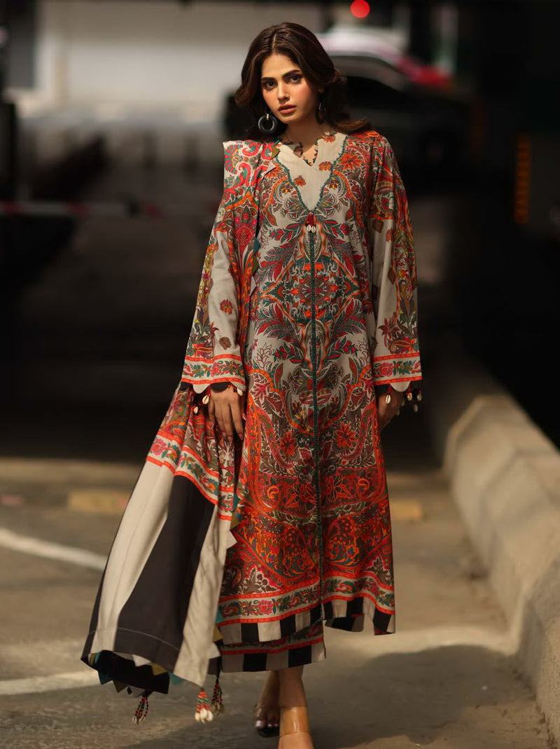 Charizma C-Print Vol-02 Printed Linen Unstitched 3Pc Suit CPW5-12