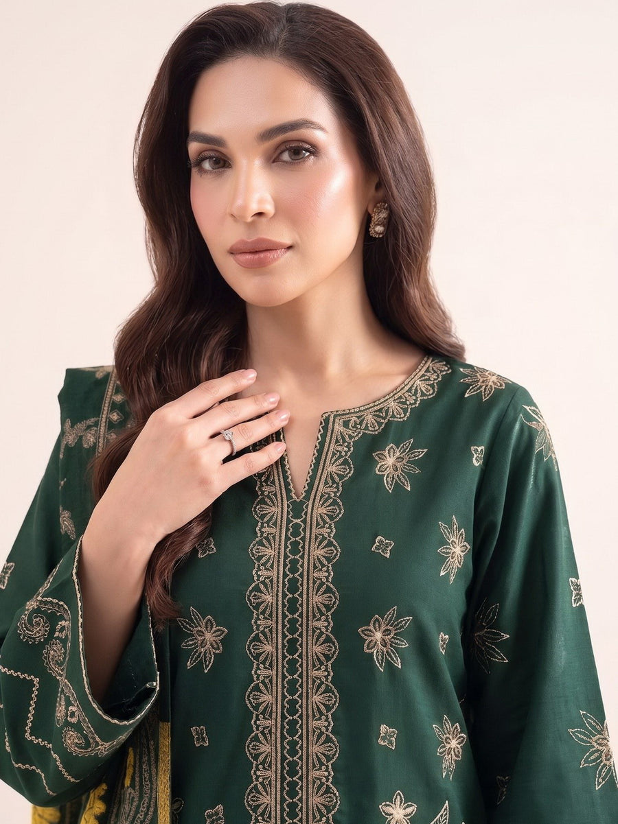 Laira by Cinq Embroidered Luxurious Peach Unstitched 3Pc Suit CL-03