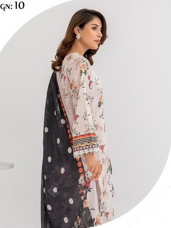 Motifz Zohra Digital Printed Lawn Unstitched 3Pc Suit D-10