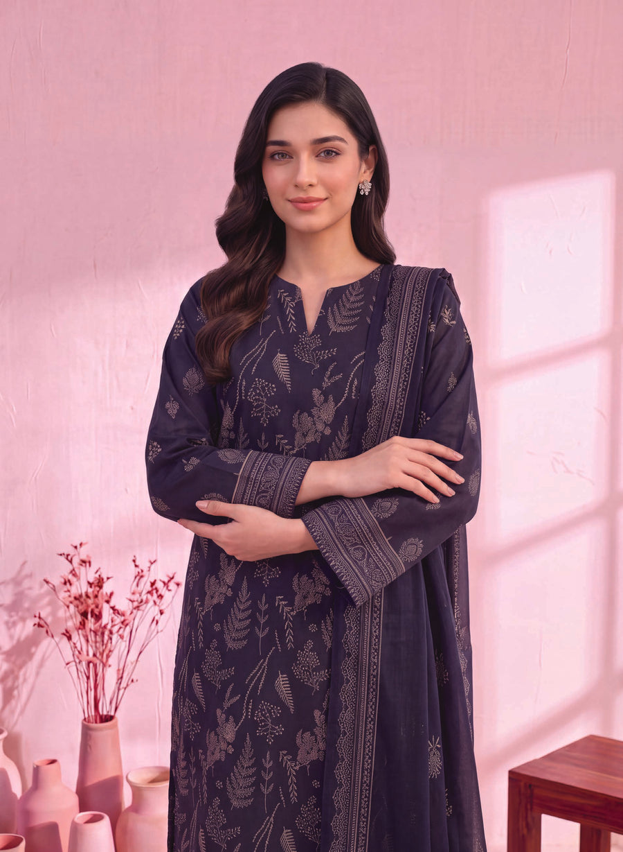 Zeenia Marina Digital Printed Linen Unstitched 3Pc Suit JS-05