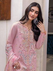 Rang Rasiya Carnation Embroidered Lawn Unstitched 3Pc Suit D-03 IRHA