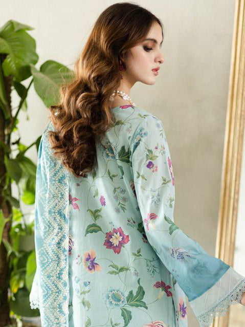 Riaz Arts Aafreen Embroidered Lawn Unstitched 3Pc Suit AF-166