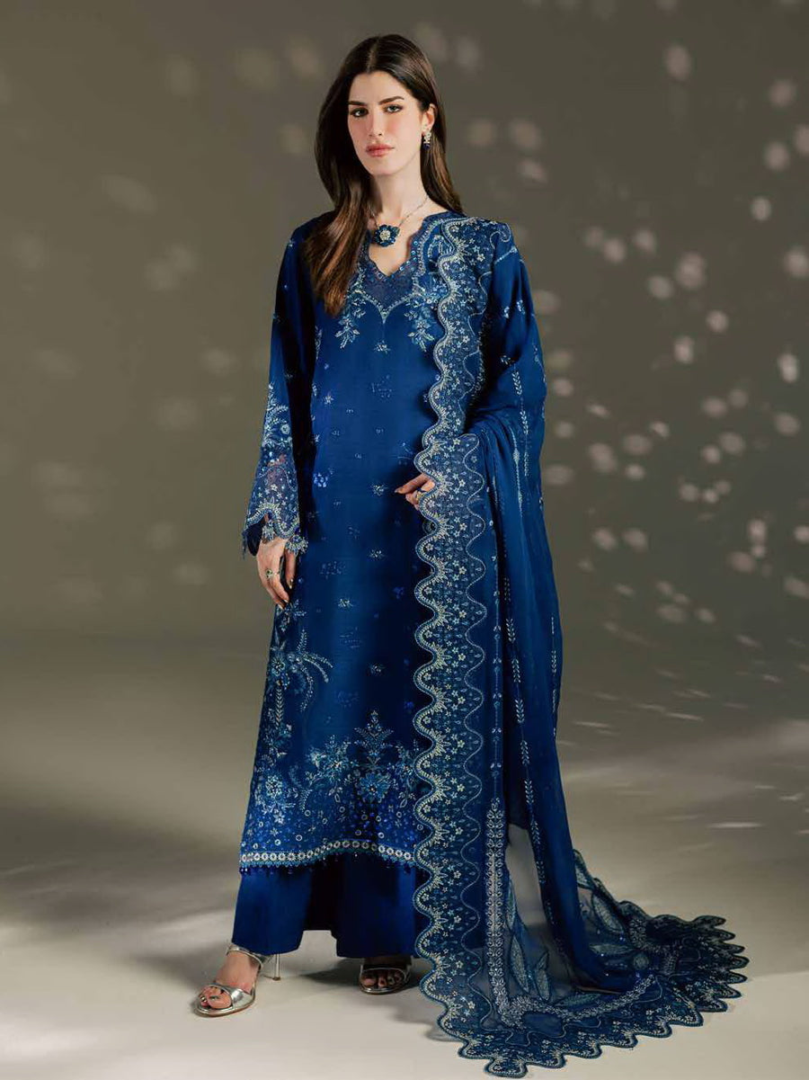 Nureh The Silk Embroidered Premium Silk Unstitched 3Pc Suit S-34