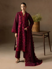 RajBari Sareen Premium Embroidered Viscose Unstitched 3Pc Suit D-04
