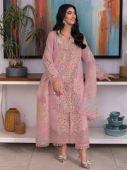 Rang Rasiya Carnation Embroidered Lawn Unstitched 3Pc Suit D-03 IRHA