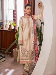 RajBari Parisa Premium Embroidered Lawn Unstitched 3Pc Suit D-04