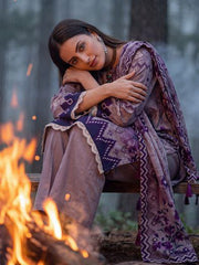 Al Zohaib Colors Printed Linen Unstitched 3Pc Suit D-10