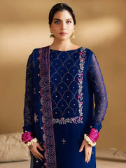 Nureh Mukeshkari Embroidered Mukesh Chiffon Unstitched 3Pc Suit MK-15