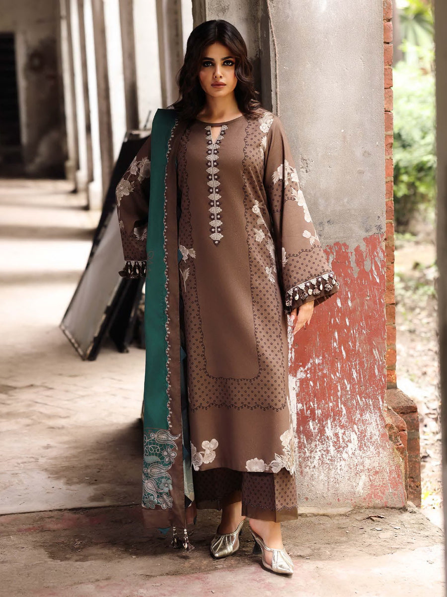 Charizma Combination Vol-02 Embroidered Linen Unstitched 3Pc Suit CCW6-16