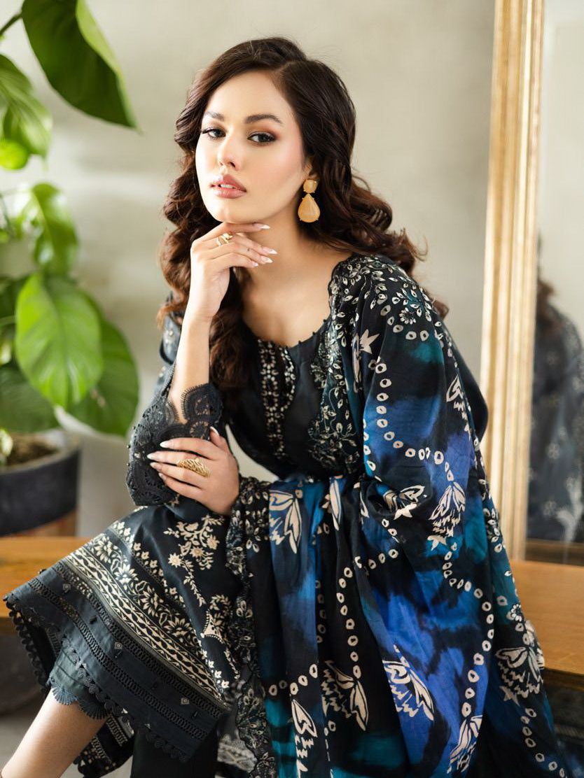 Riaz Arts Aafreen Embroidered Lawn Unstitched 3Pc Suit AF-167