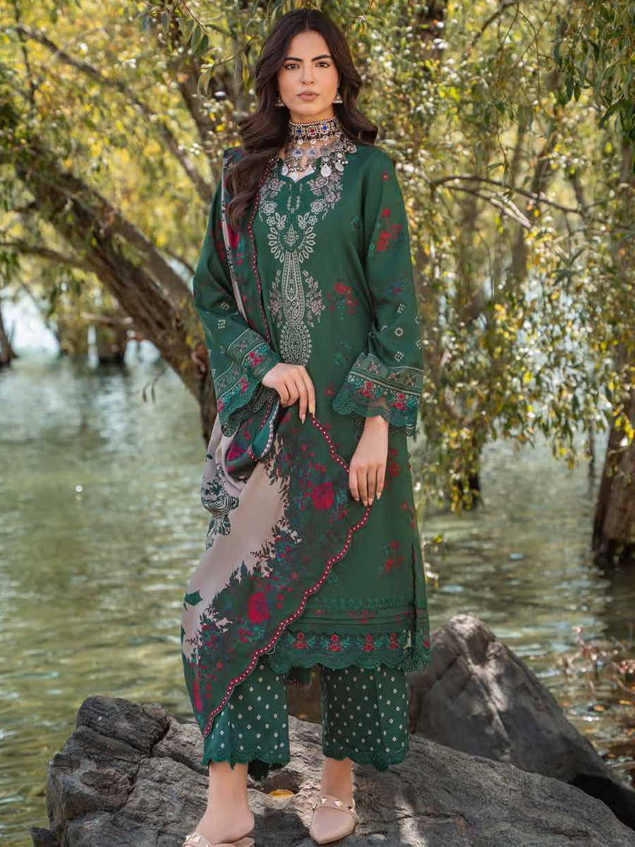 Charizma Combination Vol-02 Embroidered Linen Unstitched 3Pc Suit CCW7-14