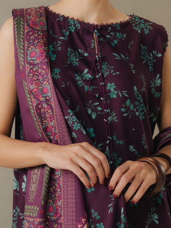 Coco by Zara Shahjahan Prints Vol-05 Unstitched Linen 3Pc Suit D-02B Wild Fern